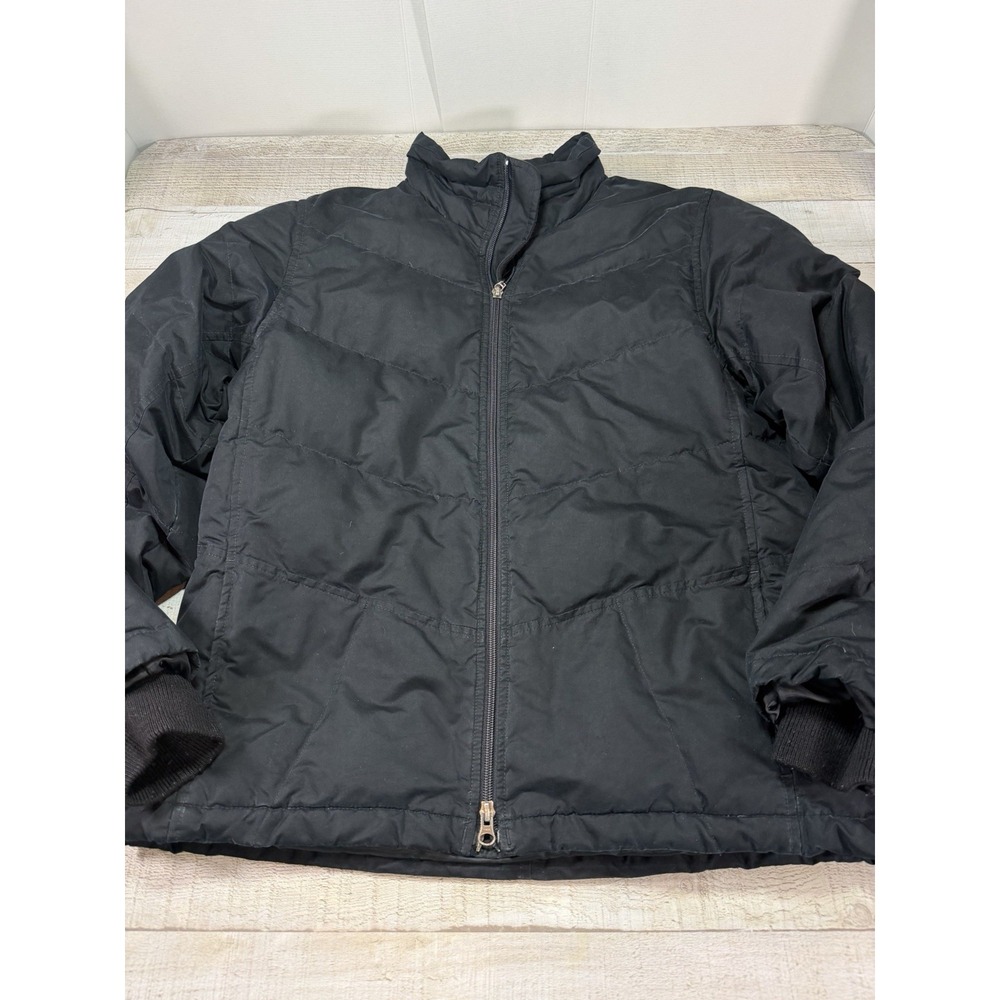 Eddie Bauer Womens M Black Goose Down Puffer Winter Jacket Full Zip Coat